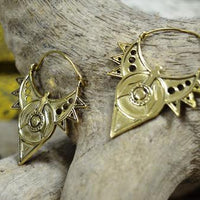 Earring Metal Temple Ring Aztec