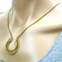 Indian Pendant On Metal Chain Necklace