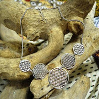 Flower Of Life Multi Disc Metal Necklace