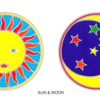 SunSeal, Window Sticker Sunlight Sticker, Sun, Moon, Sun Moon, Sun and Moon, Sun and Moon Window Sticker