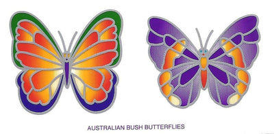 SunSeal, Window Sticker Sunlight Sticker, Bush Butterflies, Bush Butterflies Window Sticker, 