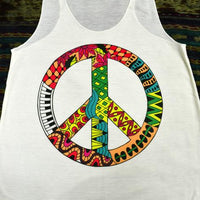 Singlet, Top, Printed, Light Cotton,  Peace Sign, Peace, Peace Symbol, 