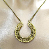 Indian Pendant On Metal Chain Necklace
