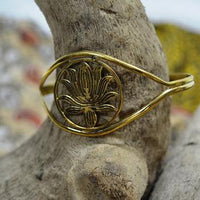 Bracelet Metal Cuff Lotus