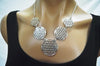 Flower Of Life Multi Disc Metal Necklace