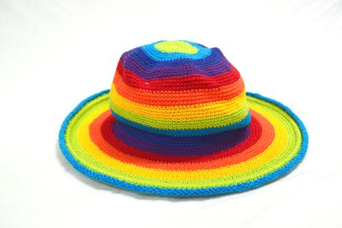 Hat Crochet R/B Bright