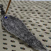 Silver Buddha Long Leaf Incense Holder