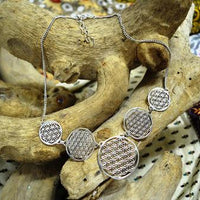 Flower Of Life Multi Disc Metal Necklace