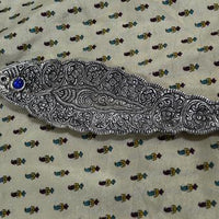 Silver Ganesh Long Leaf Incense Holder