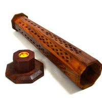 Incense Tower Holder Wooden Octagonal