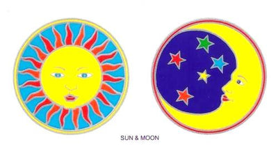 SunSeal, Window Sticker Sunlight Sticker, Sun, Moon, Sun Moon, Sun and Moon, Sun and Moon Window Sticker